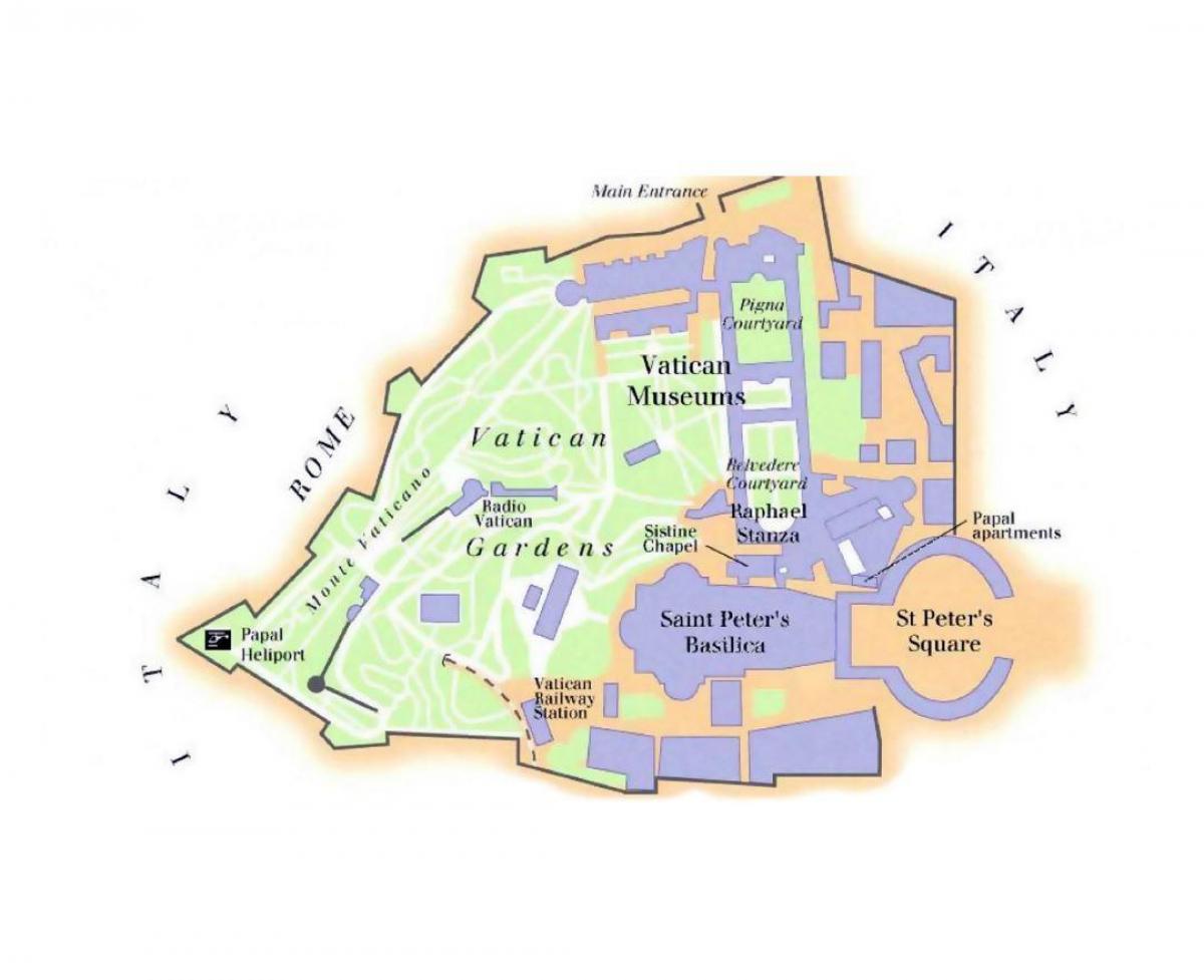 نقشه از موزه واتیکان و کلیسای سیستین